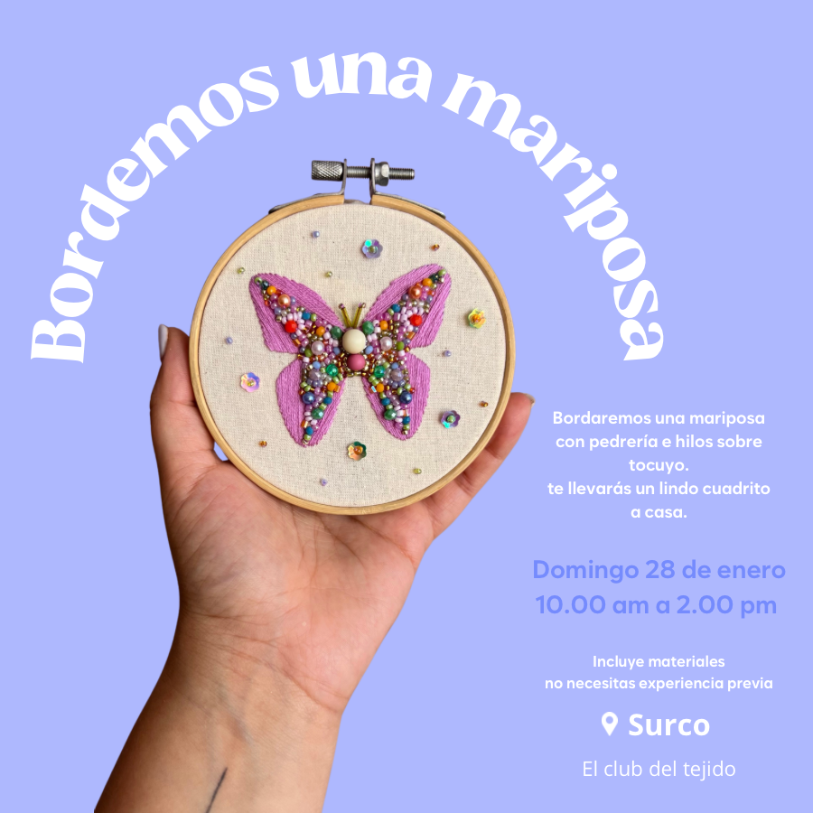 Taller Mariposa Bastidor - Unicornio Design